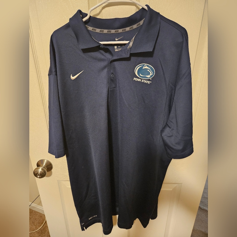 Nike 3XL Penn State Dri-Fit Blue Polo Shirt